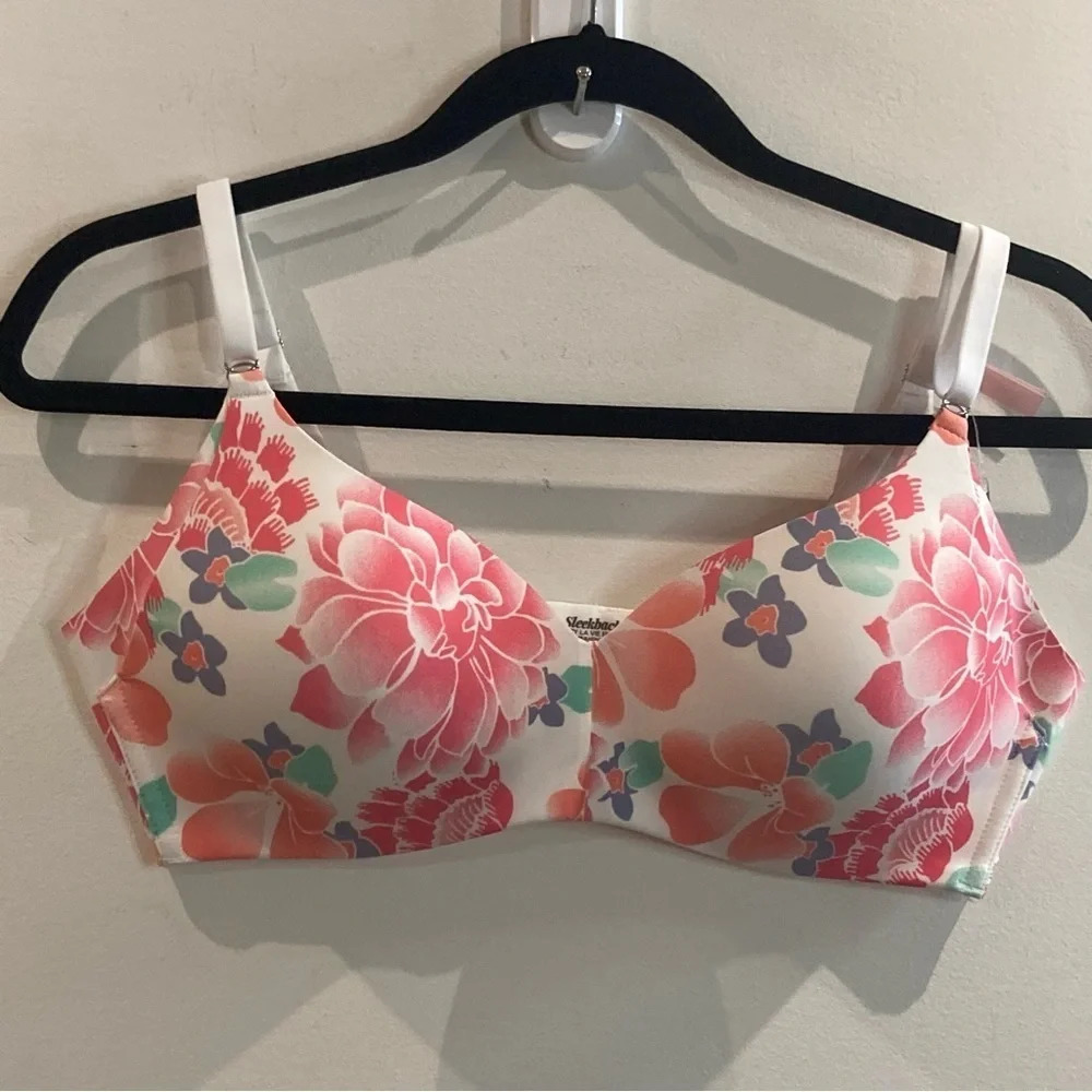 La Vie En Rose Sz 34c Sleek Back Light Padding Adjustable Straps Back Bra New